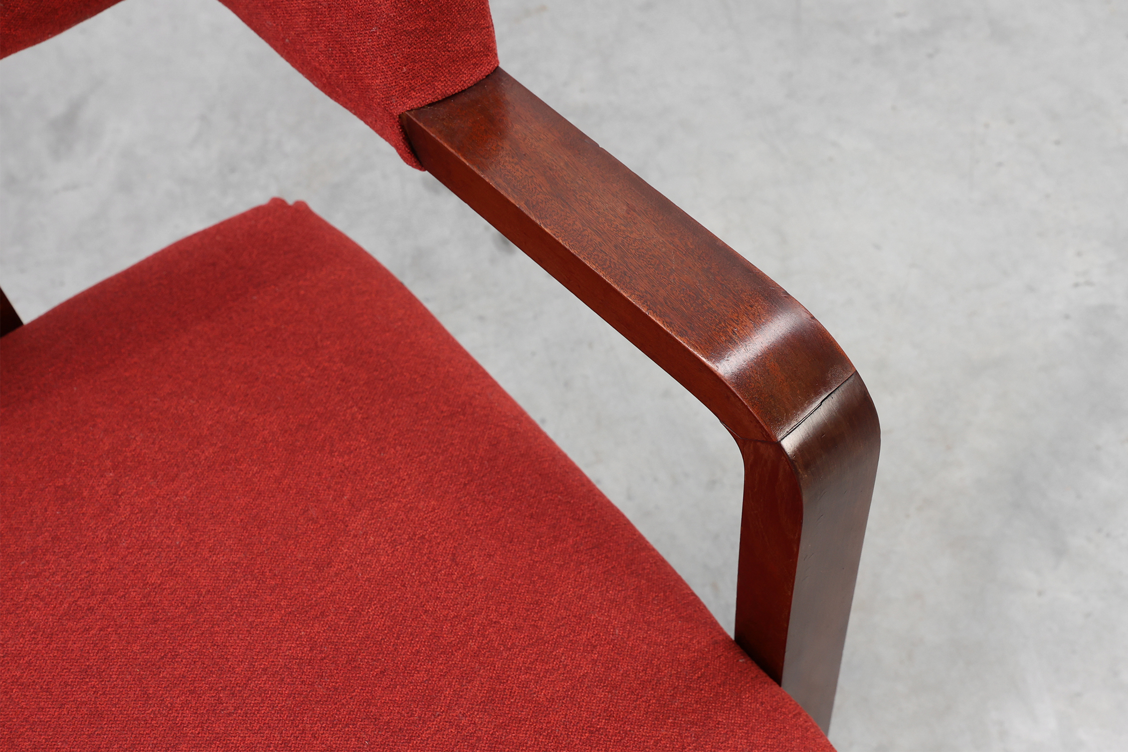 Ensemble of Two Art Deco Chairs with Matching Stool, Belgium ca. 1920 thumbnail